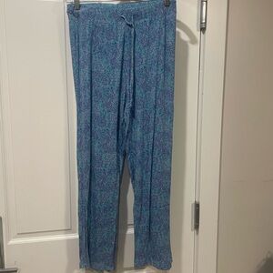 Blue Patterned Lounge Pants size medium